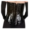 Women Gothic PVC Overbust Corset Steel Boned Tops 